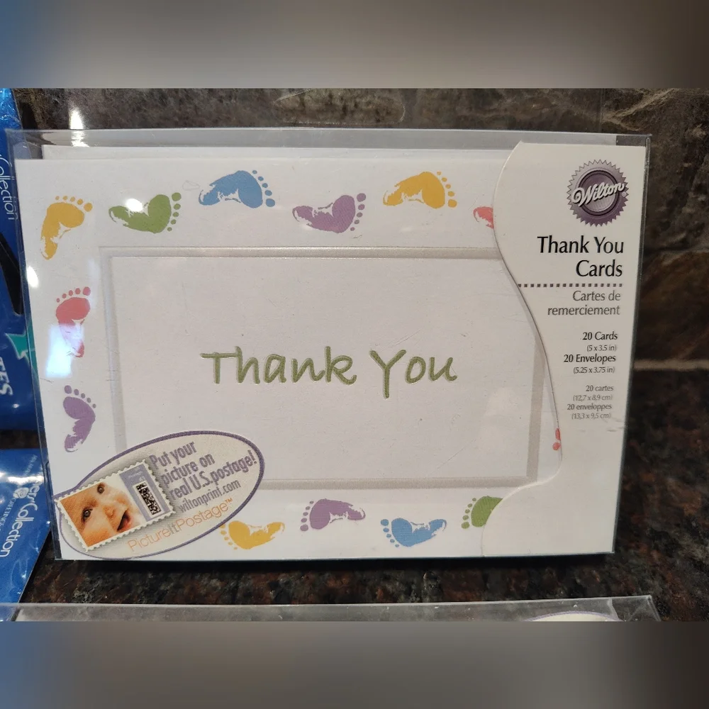 Thank You Note Cards Set, Baby Shower